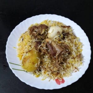 Mutton Biryani(with EGG) 1plate